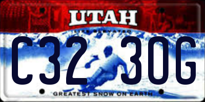 UT license plate C323OG