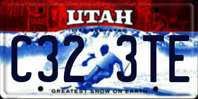 UT license plate C323TE