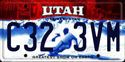 UT license plate C323VM