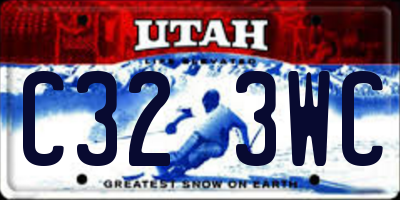UT license plate C323WC