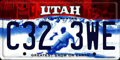 UT license plate C323WE