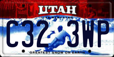 UT license plate C323WP