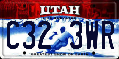 UT license plate C323WR