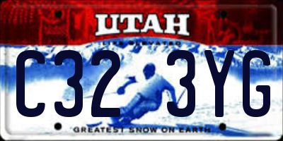 UT license plate C323YG