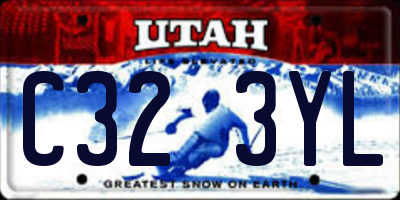 UT license plate C323YL