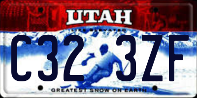 UT license plate C323ZF