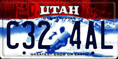 UT license plate C324AL