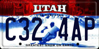 UT license plate C324AP