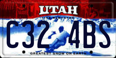 UT license plate C324BS