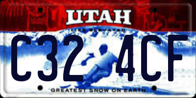 UT license plate C324CF