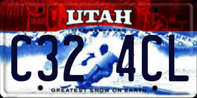 UT license plate C324CL