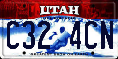 UT license plate C324CN