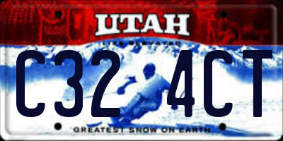UT license plate C324CT
