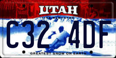 UT license plate C324DF