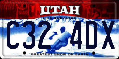 UT license plate C324DX