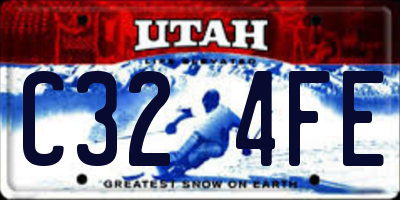 UT license plate C324FE