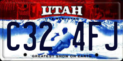 UT license plate C324FJ