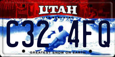 UT license plate C324FQ