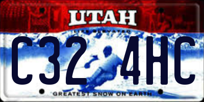 UT license plate C324HC