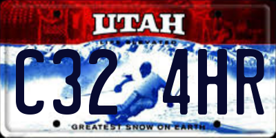 UT license plate C324HR