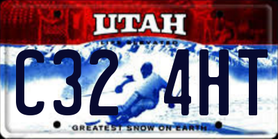 UT license plate C324HT