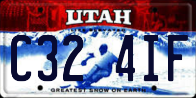 UT license plate C324IF