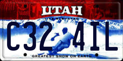 UT license plate C324IL