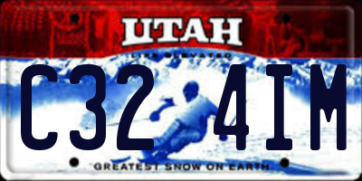 UT license plate C324IM
