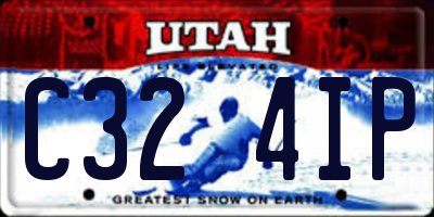 UT license plate C324IP