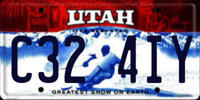 UT license plate C324IY