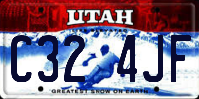 UT license plate C324JF