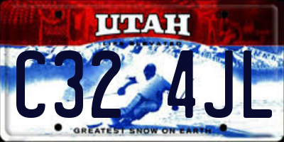 UT license plate C324JL