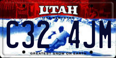 UT license plate C324JM