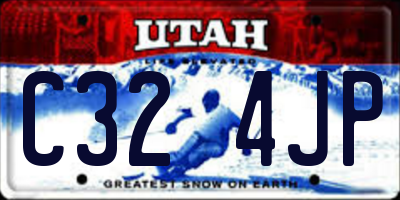 UT license plate C324JP