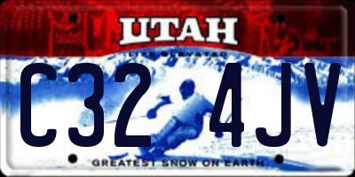 UT license plate C324JV