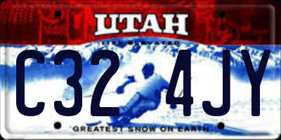 UT license plate C324JY