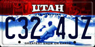 UT license plate C324JZ