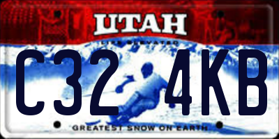 UT license plate C324KB