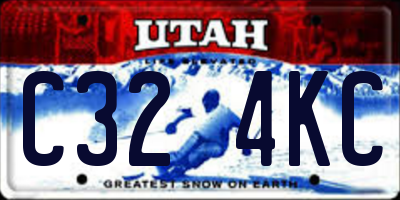 UT license plate C324KC