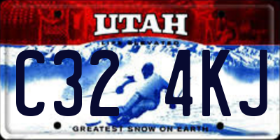 UT license plate C324KJ