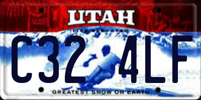 UT license plate C324LF