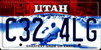 UT license plate C324LG