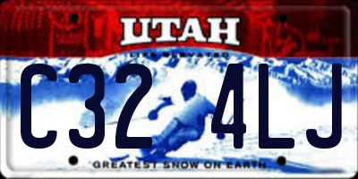 UT license plate C324LJ