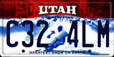 UT license plate C324LM