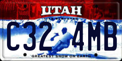 UT license plate C324MB