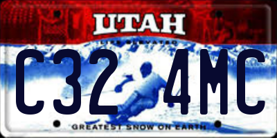 UT license plate C324MC