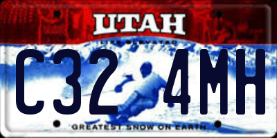 UT license plate C324MH