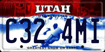 UT license plate C324MI