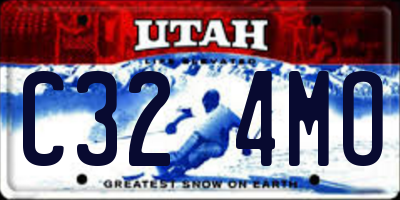 UT license plate C324MO