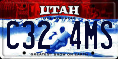 UT license plate C324MS